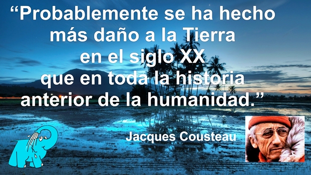 Una Enseñanza de Jacques Cousteau en la Frase del Día del Elefante Azul de Avilés